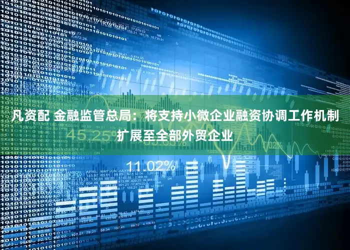 凡资配 金融监管总局：将支持小微企业融资协调工作机制扩展至全部外贸企业